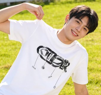 Dior Oversized White Graphic T-Shirt view 2