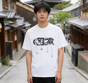 Dior Oversized White Graphic T-Shirt view 3