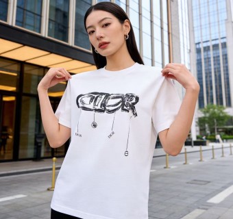 Dior Oversized White Graphic T-Shirt view 7