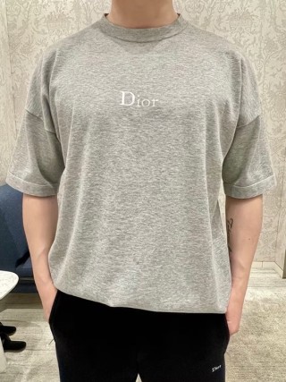 Dior Grey Chest Logo Short Sleeve T-Shirt view 7