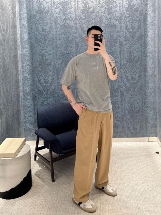 Dior Grey Chest Logo Short Sleeve T-Shirt view 8