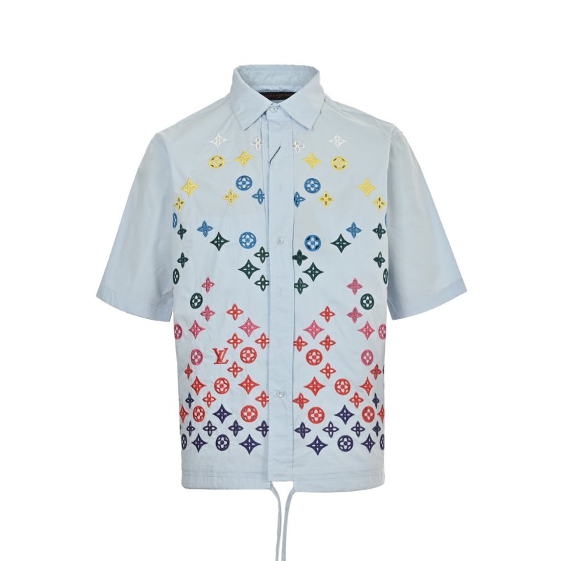 Louis Vuitton Monogram Short Sleeve Shirt Light Blue view