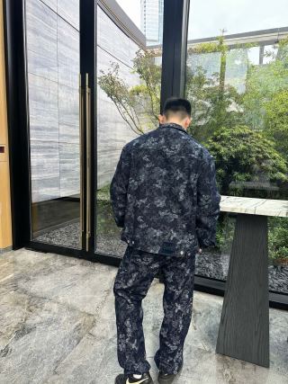 Gucci GG Monogram Denim Jacket Navy view 4