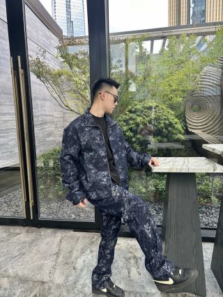 Gucci GG Monogram Denim Jacket Navy view 7