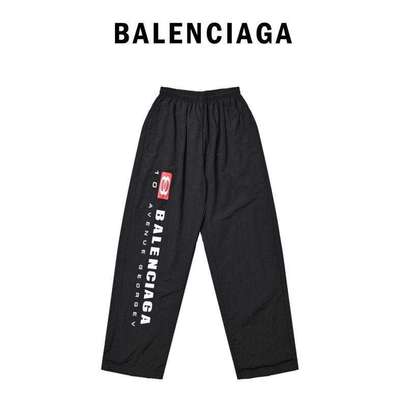 Balenciaga Navy Logo Wide-Leg Jeans view