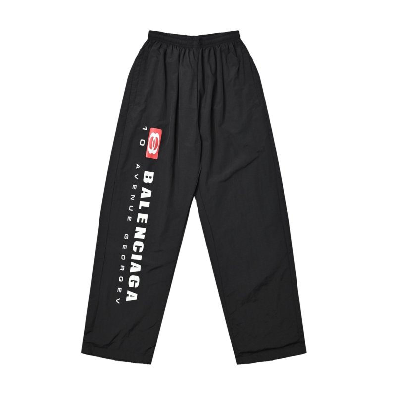 Balenciaga Navy Logo Wide-Leg Jeans view