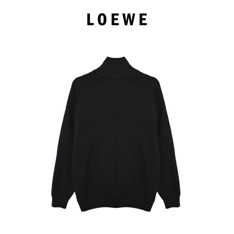 Black Ribbed Zip Cardigan with Geometric Chest Patch view
