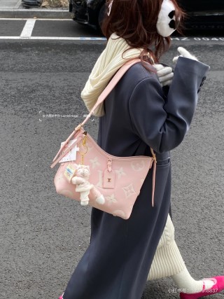 Louis Vuitton Coussin PM Monogram Embossed Pink Shoulder Bag view 3