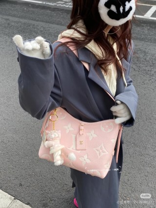 Louis Vuitton Coussin PM Monogram Embossed Pink Shoulder Bag view 4