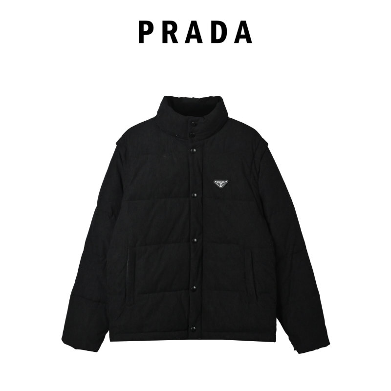 Prada Black Corduroy Down Jacket view