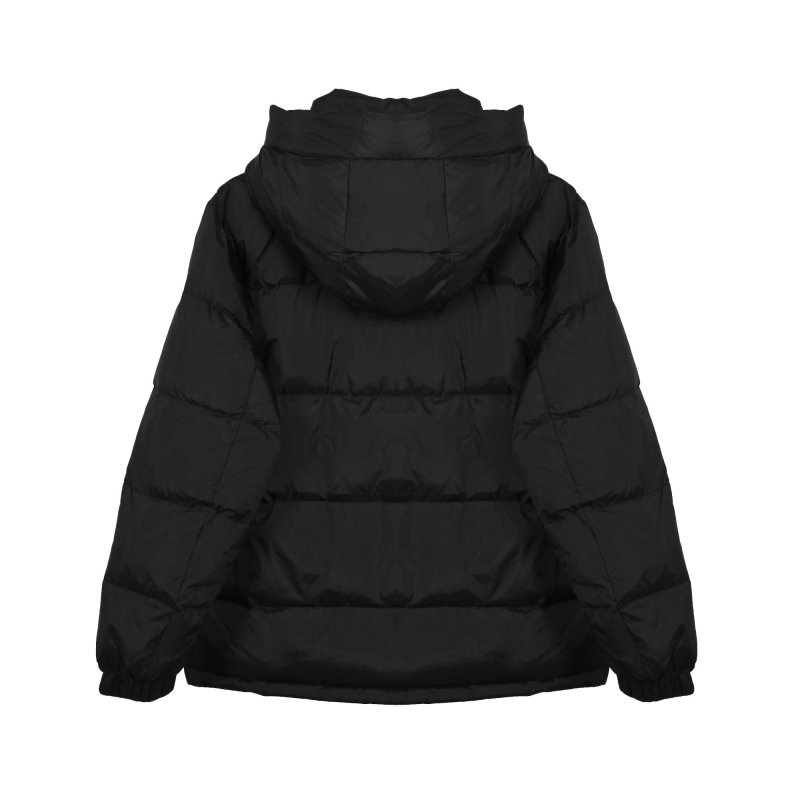 Gucci Black Down Jacket with Web Stripe view