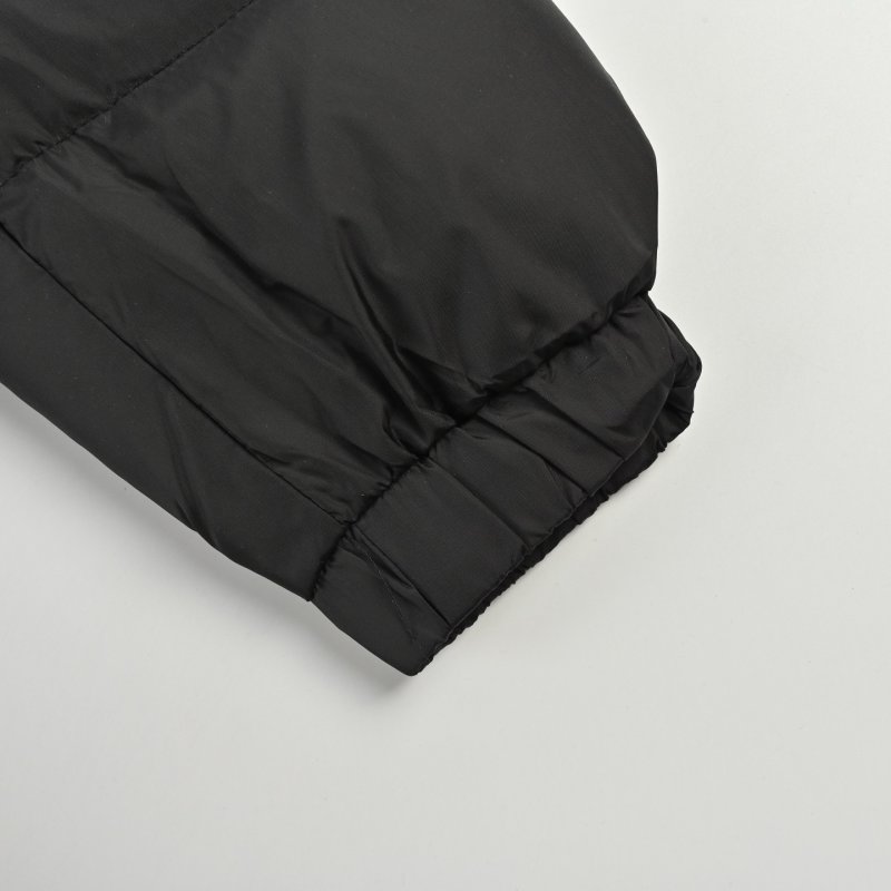 Gucci Black Down Jacket with Web Stripe view