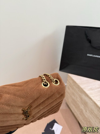 Saint Laurent LouLou Quilted Shoulder Bag - Black view 4