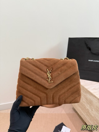 Saint Laurent LouLou Quilted Shoulder Bag - Black view 5
