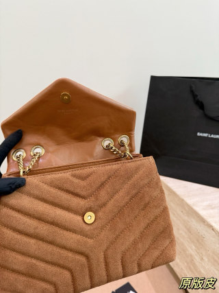 Saint Laurent LouLou Quilted Shoulder Bag - Black view 8