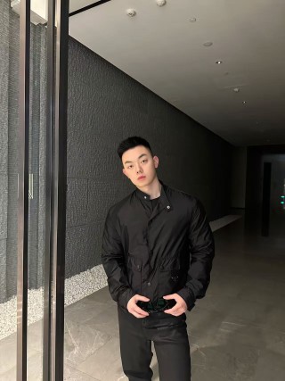 Prada Black Nylon Zip Jacket view 2