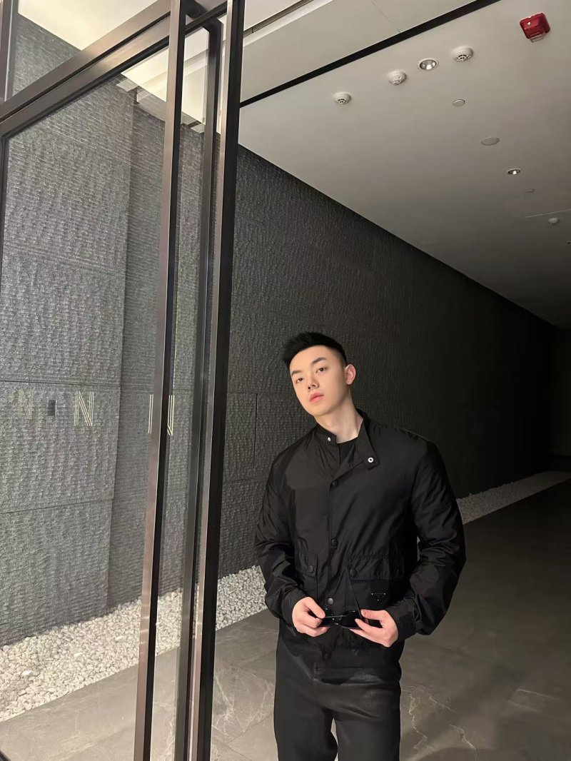 Prada Black Nylon Zip Jacket view