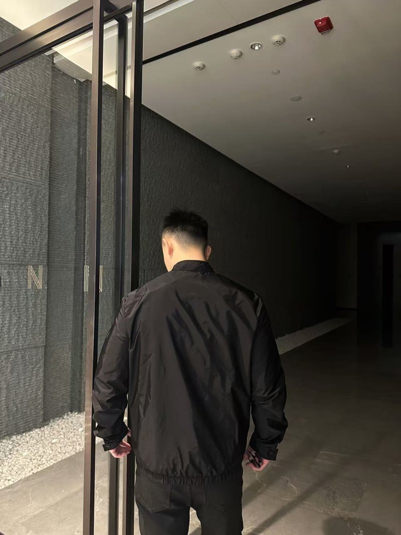 Prada Black Nylon Zip Jacket view