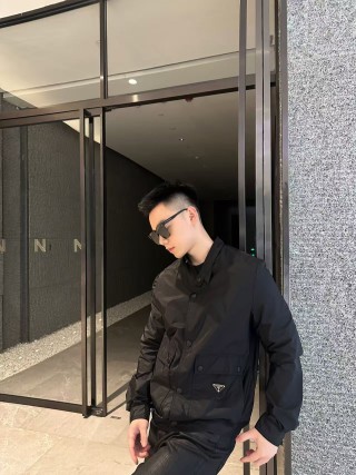 Prada Black Nylon Zip Jacket view 5