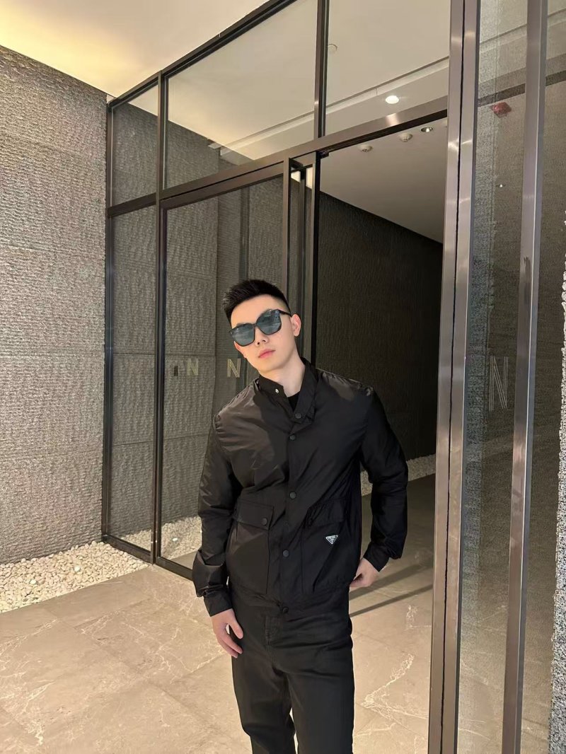 Prada Black Nylon Zip Jacket view