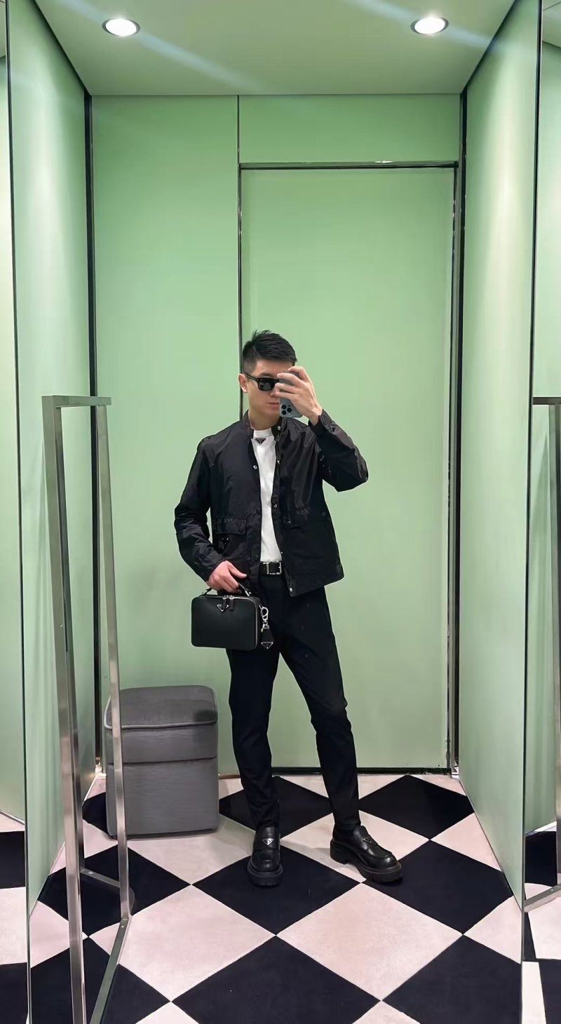 Prada Black Nylon Zip Jacket view