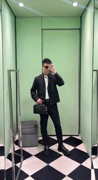 Prada Black Nylon Zip Jacket view 8