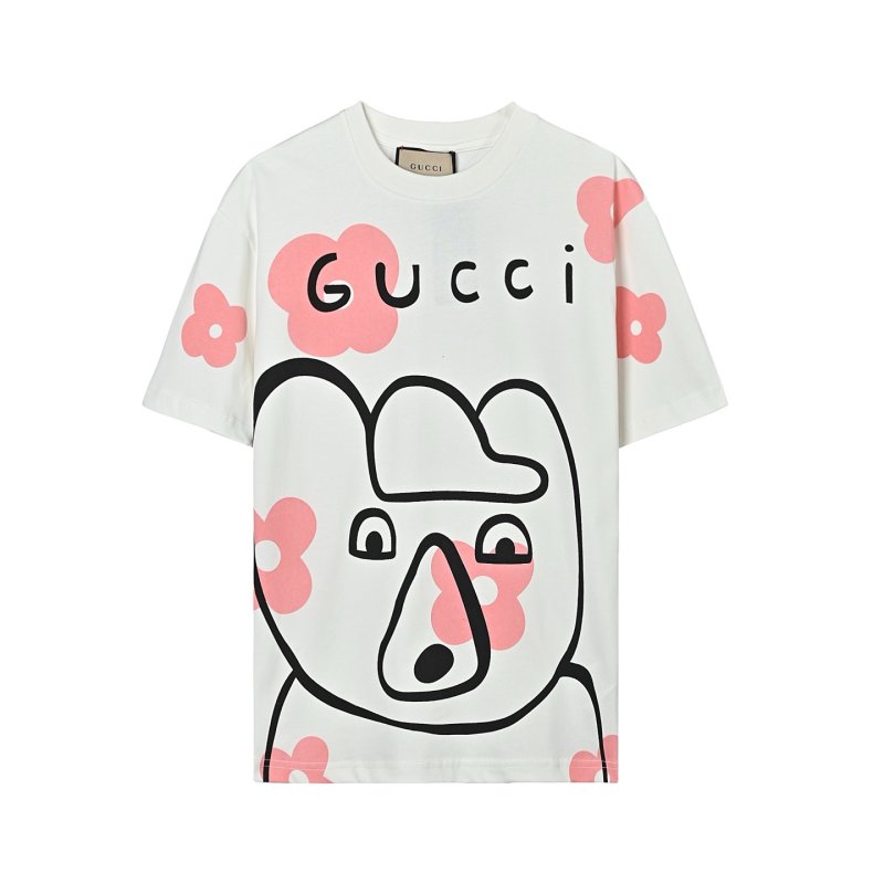 Gucci Floral Bear Face White T-Shirt view