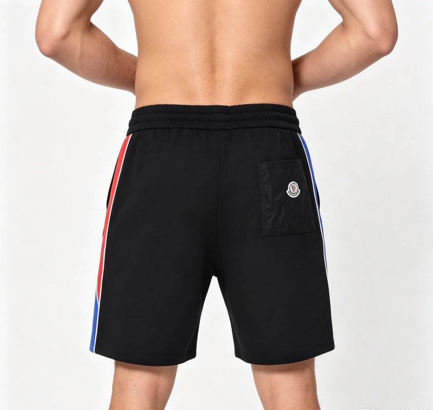 Black Polo Shirt with Striped Shorts Set view