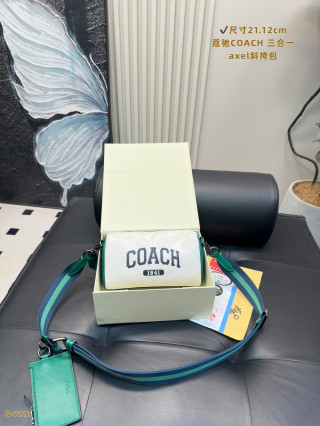 Coach Axel Crossbody Bag Glacier White & Teal