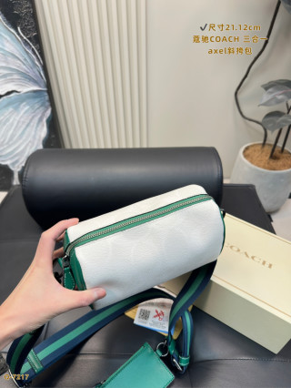 Coach Axel Crossbody Bag Glacier White & Teal view 6