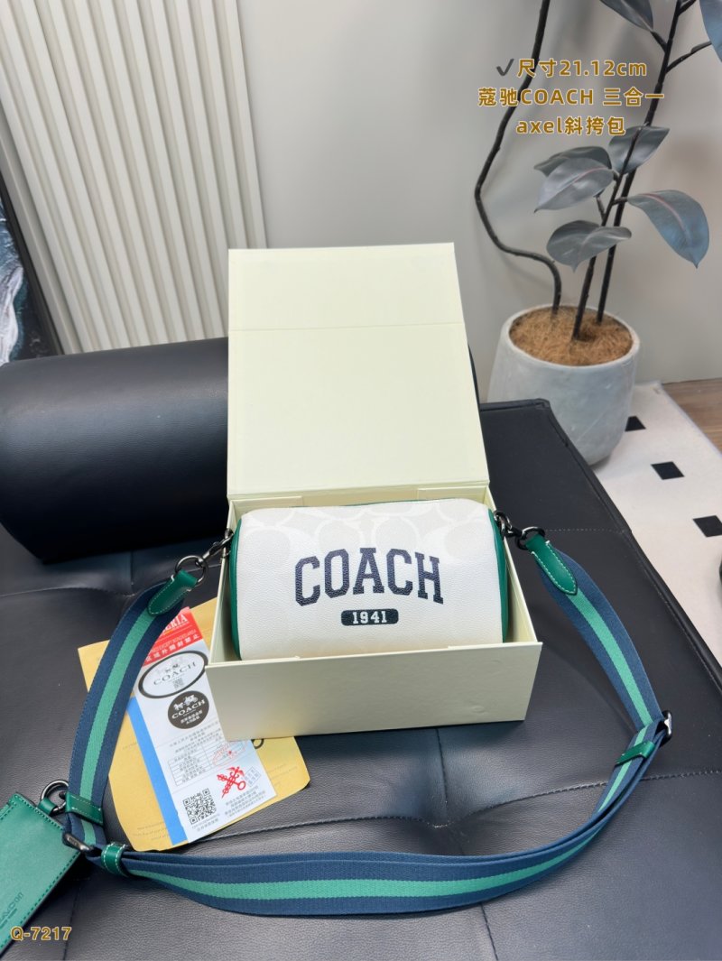 Coach Axel Crossbody Bag Glacier White & Teal view