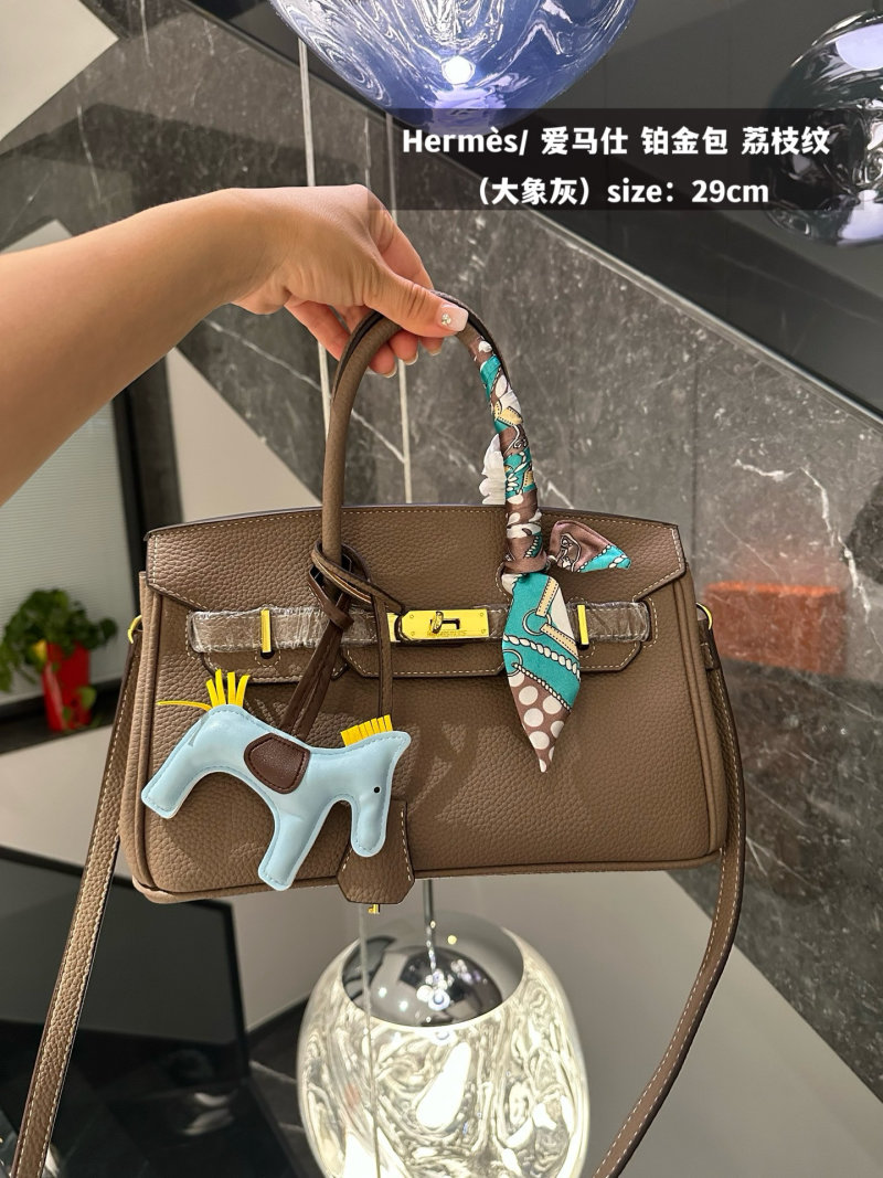 Hermès Birkin 29 Platinum Clemence Leather Bag view