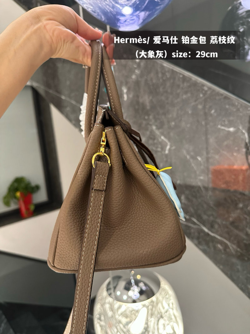 Hermès Birkin 29 Platinum Clemence Leather Bag view