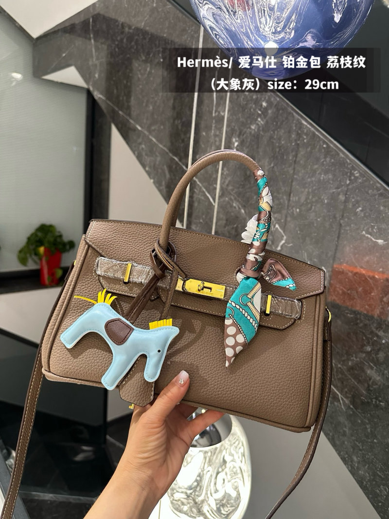 Hermès Birkin 29 Platinum Clemence Leather Bag view