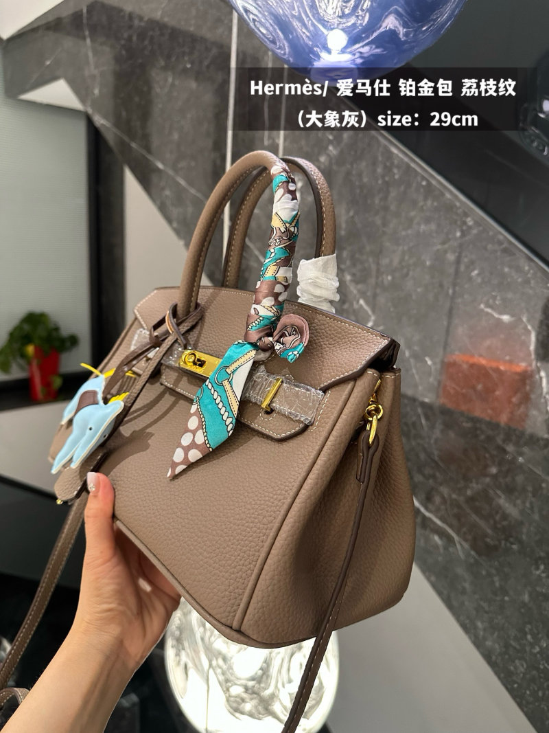 Hermès Birkin 29 Platinum Clemence Leather Bag view