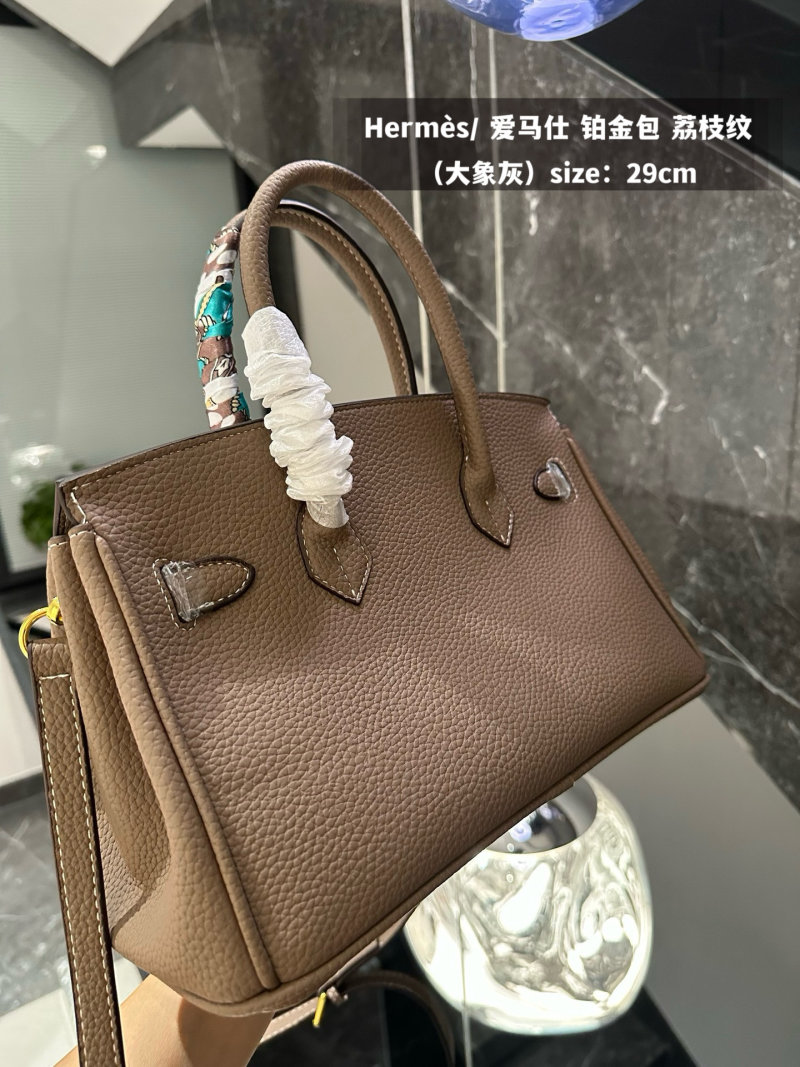 Hermès Birkin 29 Platinum Clemence Leather Bag view