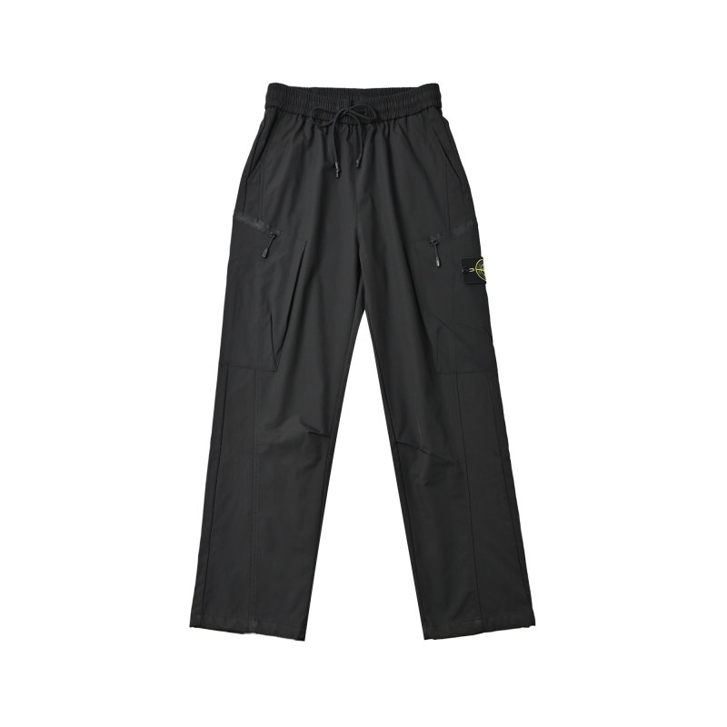 Stone Island Black Cargo Pants with Compass Badge view