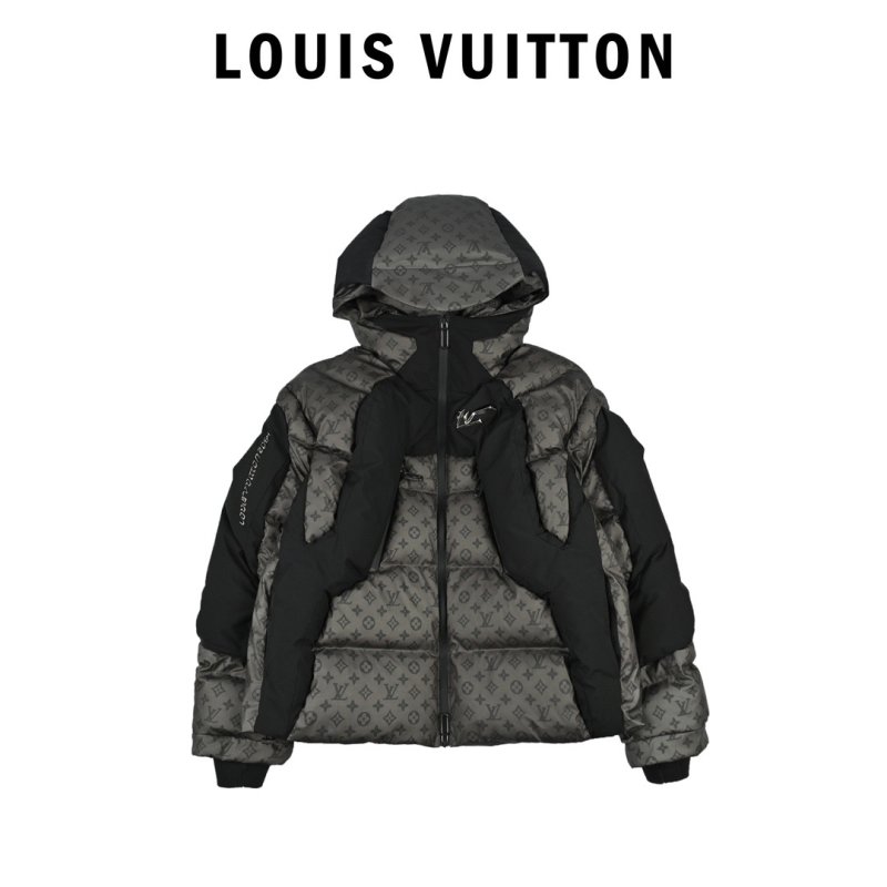 Premium Puffer Down Jacket Brown view