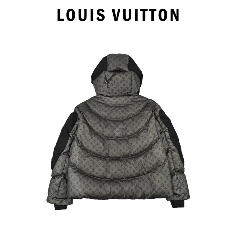 Premium Puffer Down Jacket Brown view