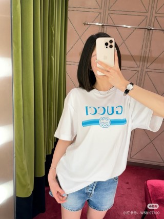 Gucci Logo Print White T-Shirt view 3