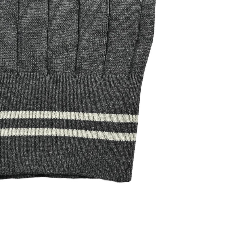Charcoal Pinstripe Short Sleeve Henley T-Shirt view