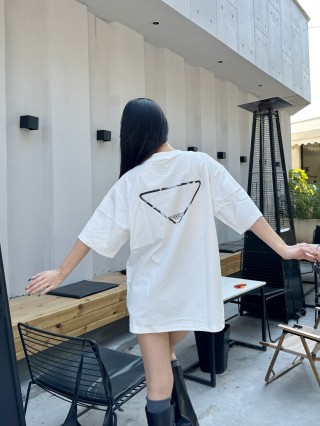 Prada Milano White Oversized T-Shirt view 2