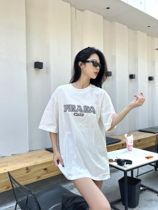 Prada Milano White Oversized T-Shirt view 6