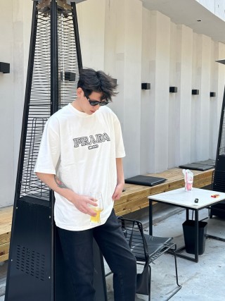 Prada Milano White Oversized T-Shirt view 8