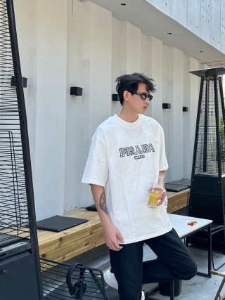 Prada Milano White Oversized T-Shirt view 9