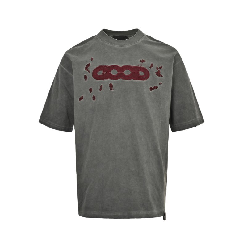 Vintage Washed Black Graphic Print T-Shirt view