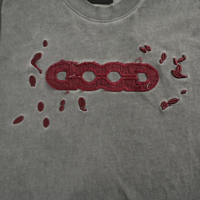 Vintage Washed Black Graphic Print T-Shirt view
