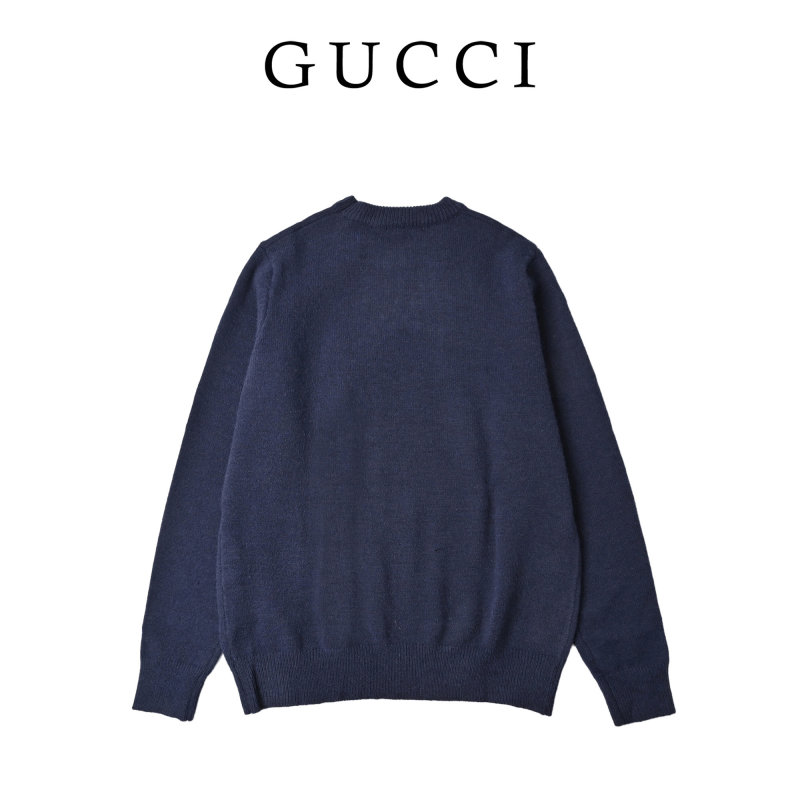 Gucci Navy Logo Crewneck Sweatshirt view