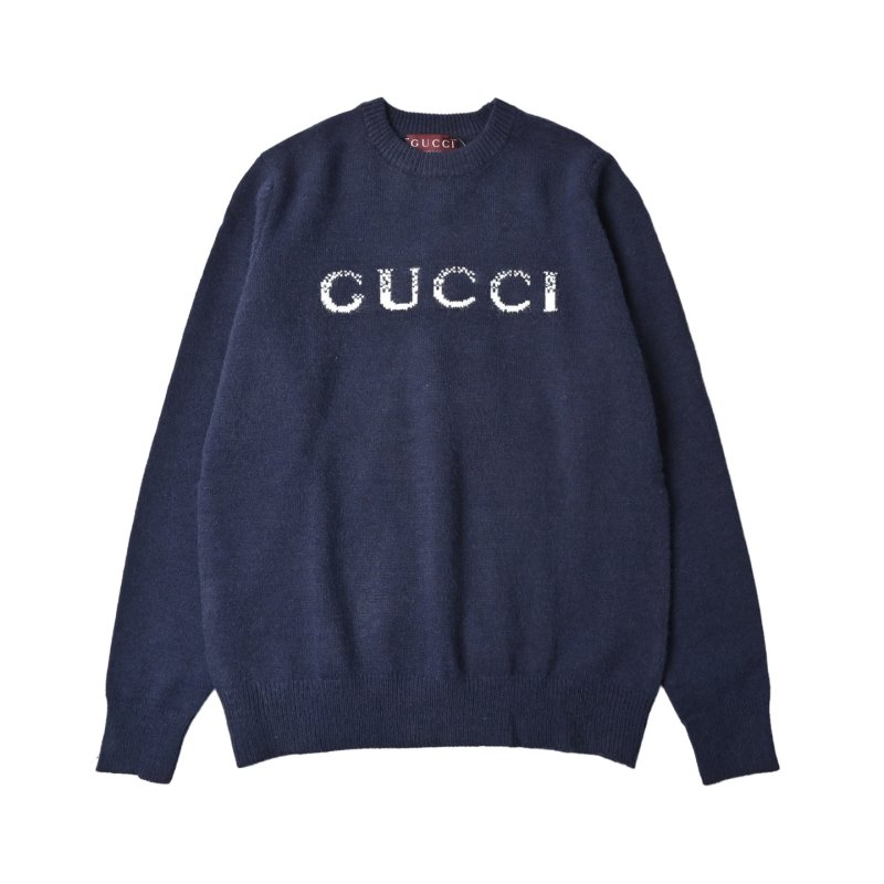 Gucci Navy Logo Crewneck Sweatshirt view