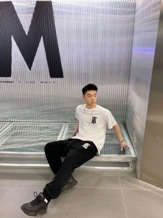 Burberry Black Logo Jogger Pants view 4